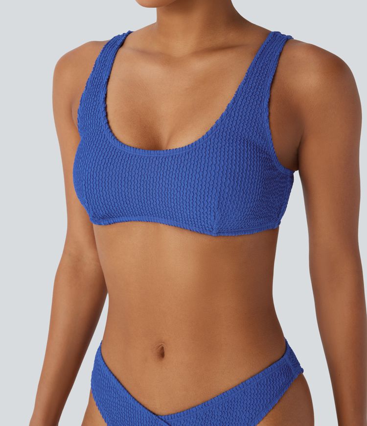 U Neck Backless Bikini Top Swimsuit