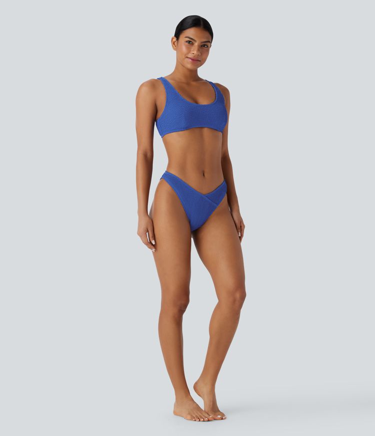 U Neck Backless Bikini Top Swimsuit