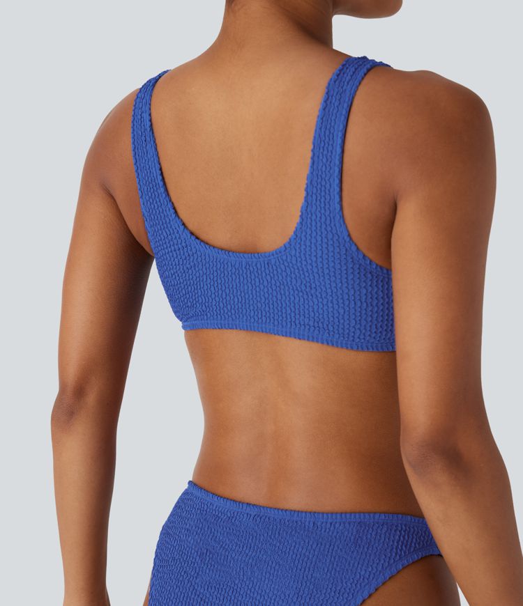 U Neck Backless Bikini Top Swimsuit