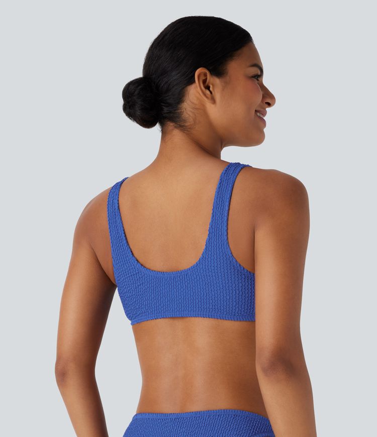 U Neck Backless Bikini Top Swimsuit