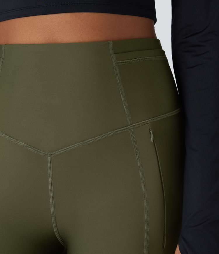 Wear-Resistant High Waisted Tummy Control Pockets 7/8 Rock Climbing Leggings