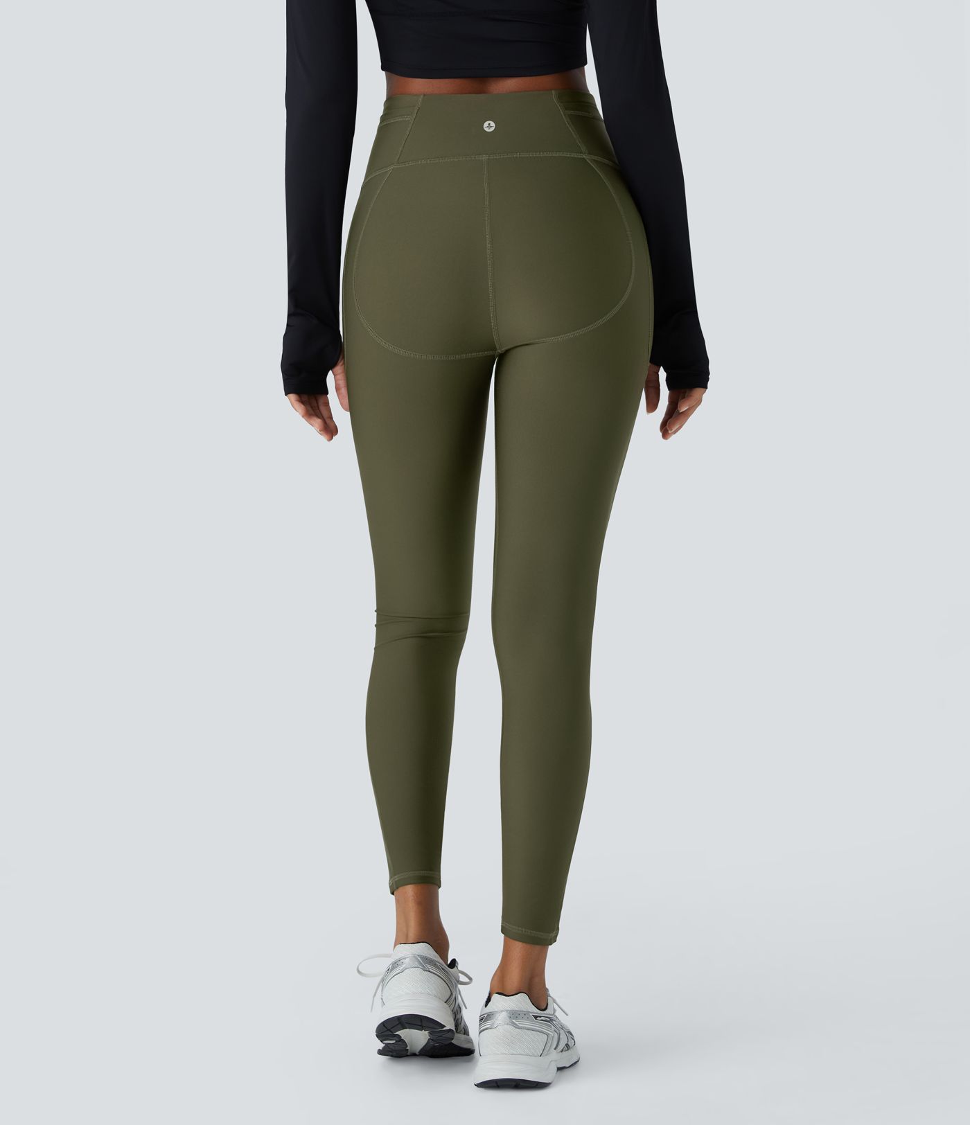 Wear-Resistant High Waisted Tummy Control Pockets 7/8 Rock Climbing Leggings