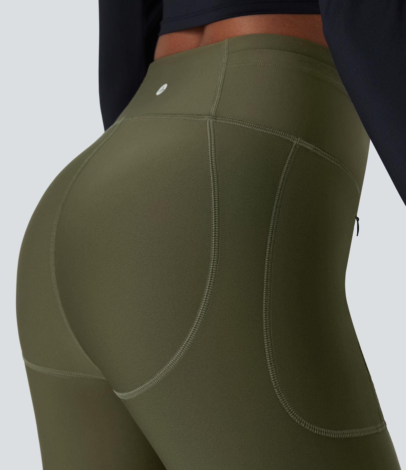 Wear-Resistant High Waisted Tummy Control Pockets 7/8 Rock Climbing Leggings