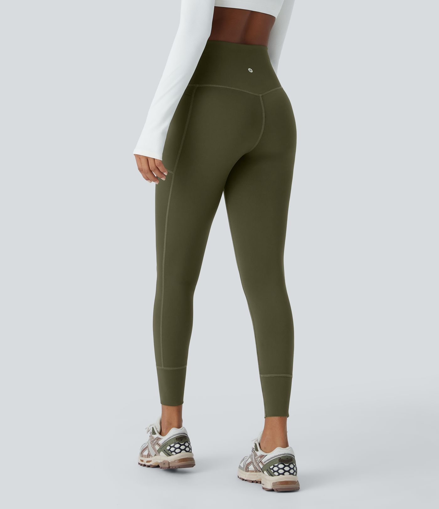 Wear-Resistant High Waisted Tummy Control Pocket 7/8 Rock Climbing Leggings