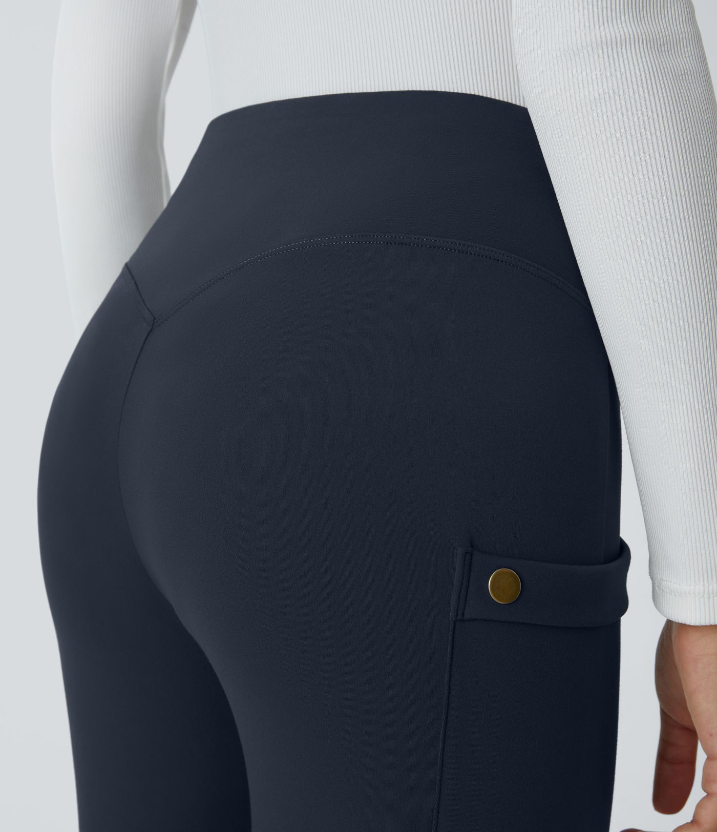 Pantalon ajusté longueur cheville taille haute avec poches décoratives DayStretch