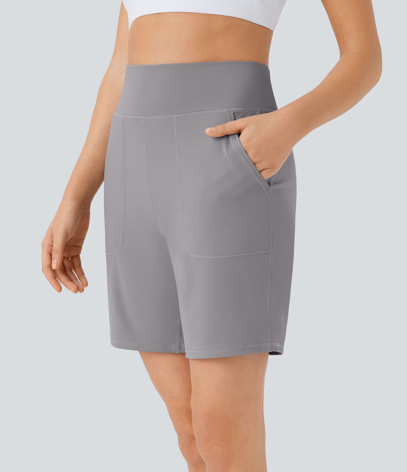 Softlyzero™ Airy Yoga-Shorts mit hohem Bund, Cool-Touch und mehreren Taschen - 17,8cm