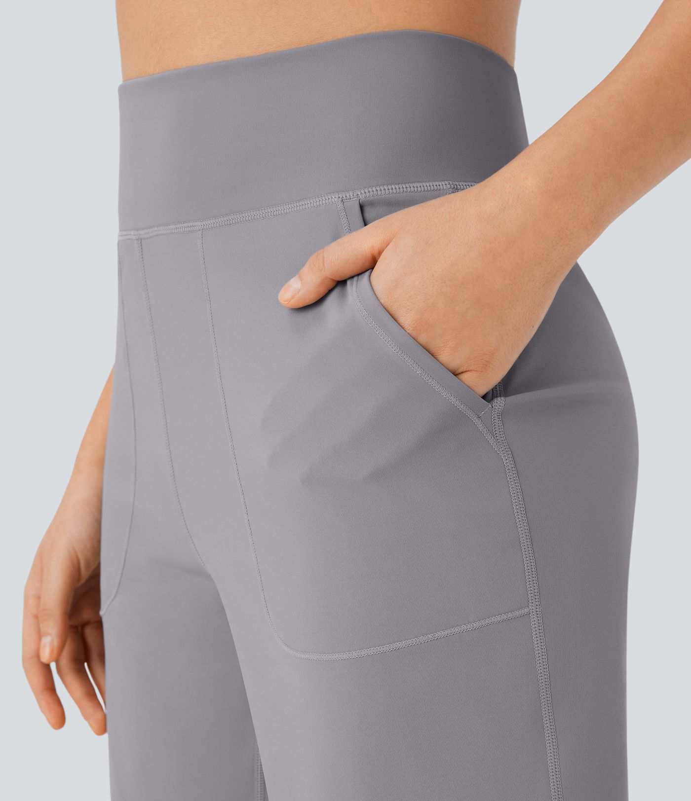 Softlyzero™ Airy Yoga-Shorts mit hohem Bund, Cool-Touch und mehreren Taschen - 17,8cm