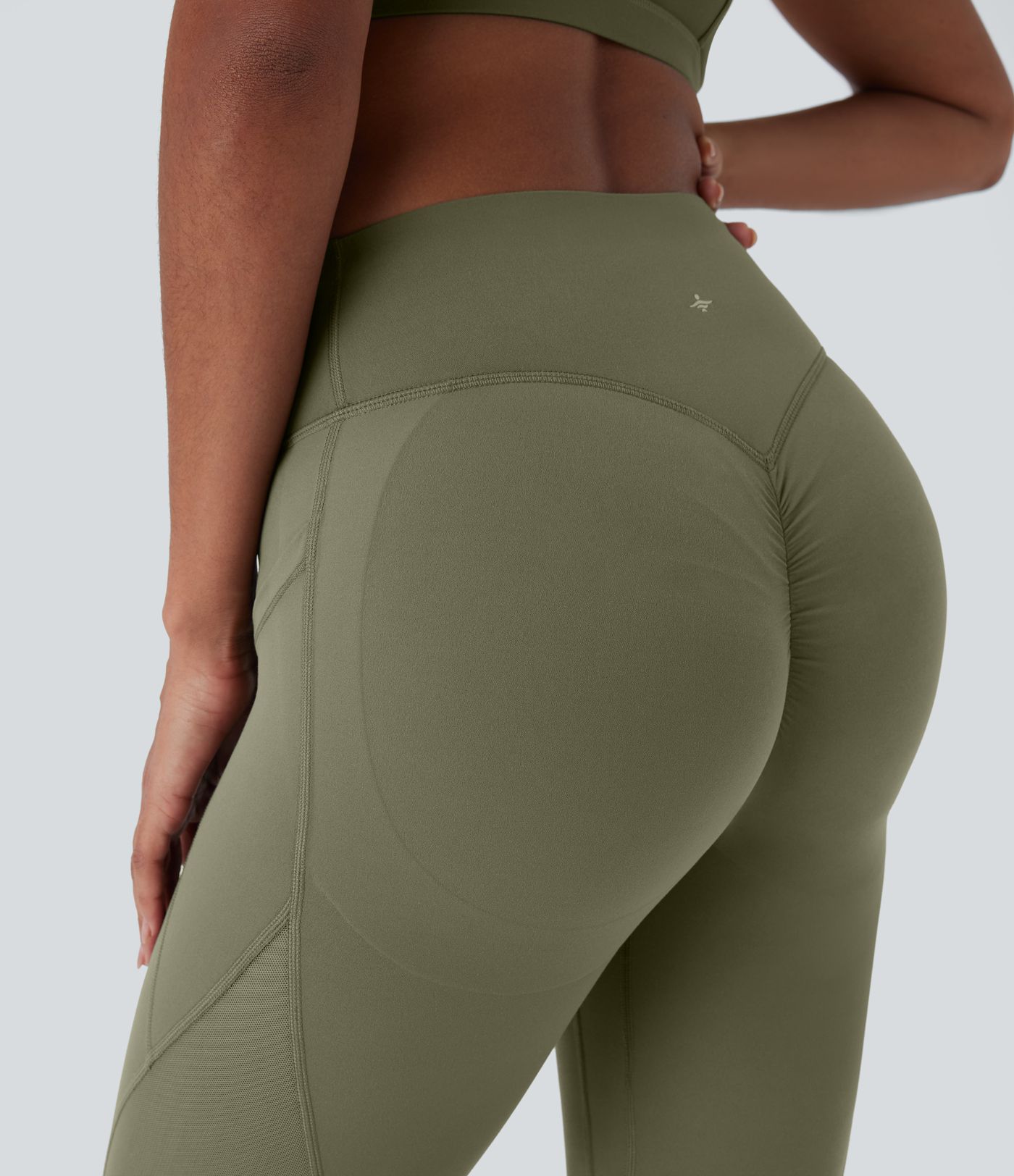 Halara UltraSculpt™ Super High Waisted Butt Lifting Tummy Control Pocket Contrast Mesh Shaping Workout Leggings