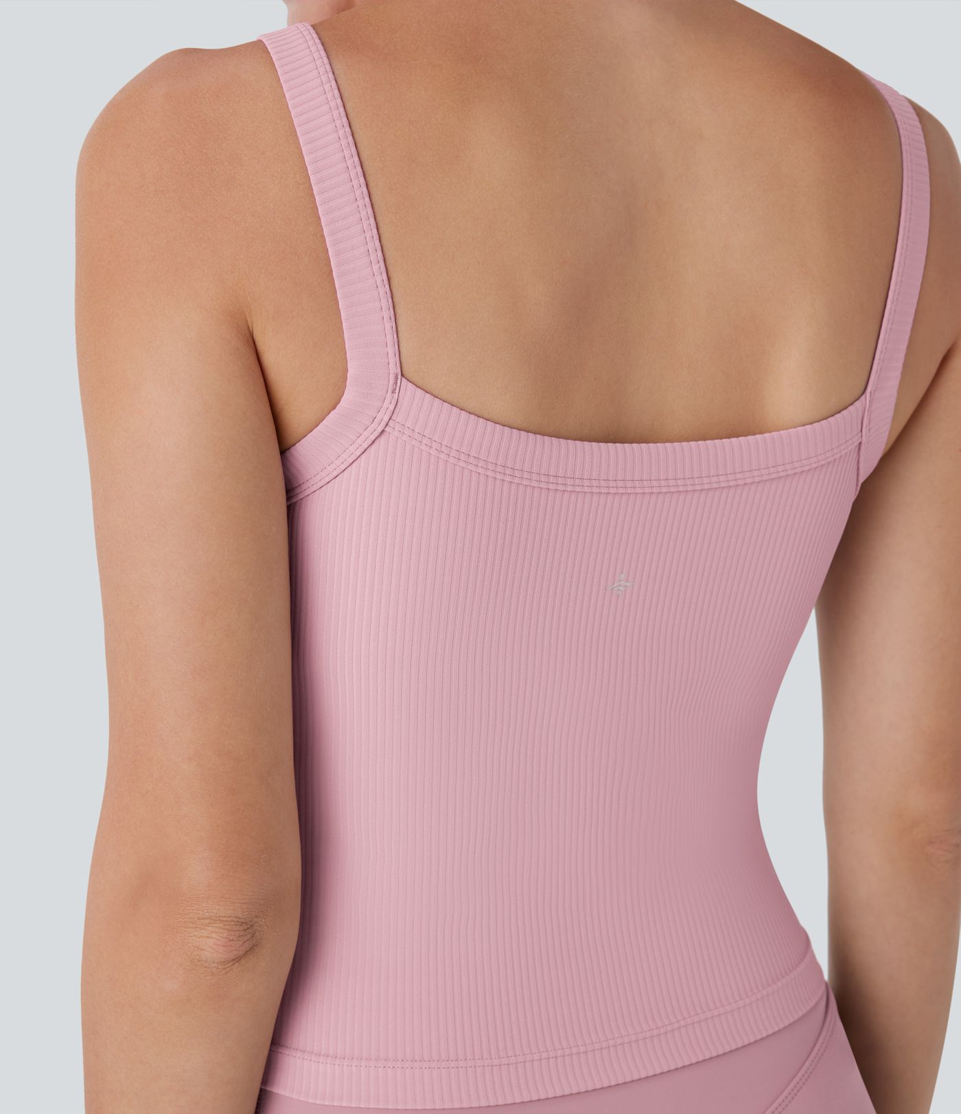 Camiseta yoga sin mangas sin espalda canalé