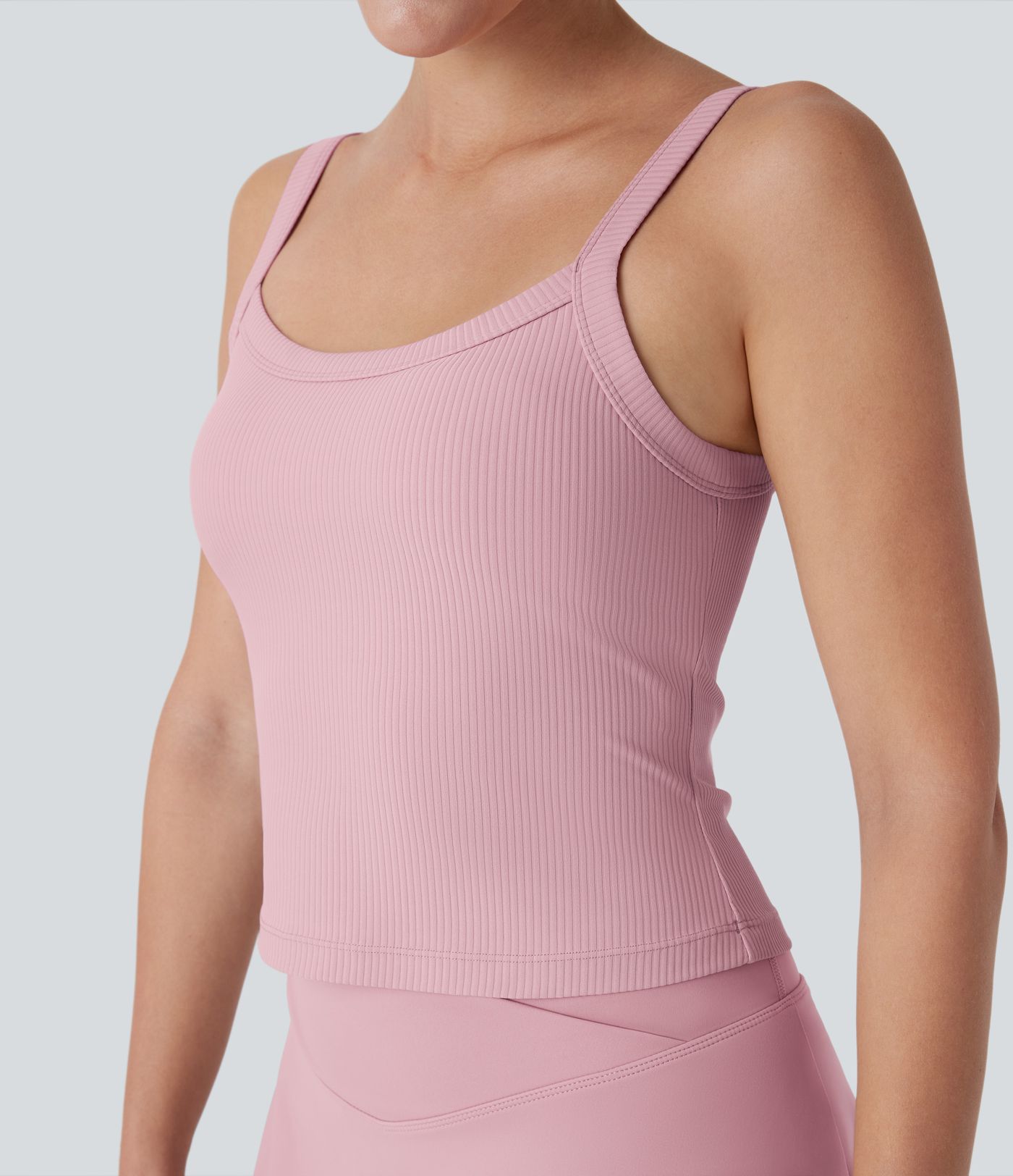 Camiseta yoga sin mangas sin espalda canalé