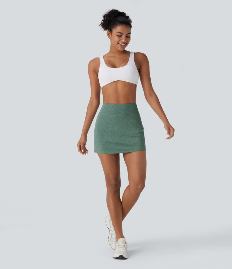 High Waisted 2-in-1 Side Pocket Mini Pickleball Skirt