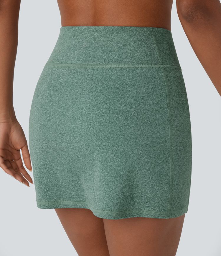 High Waisted 2-in-1 Side Pocket Mini Pickleball Skirt
