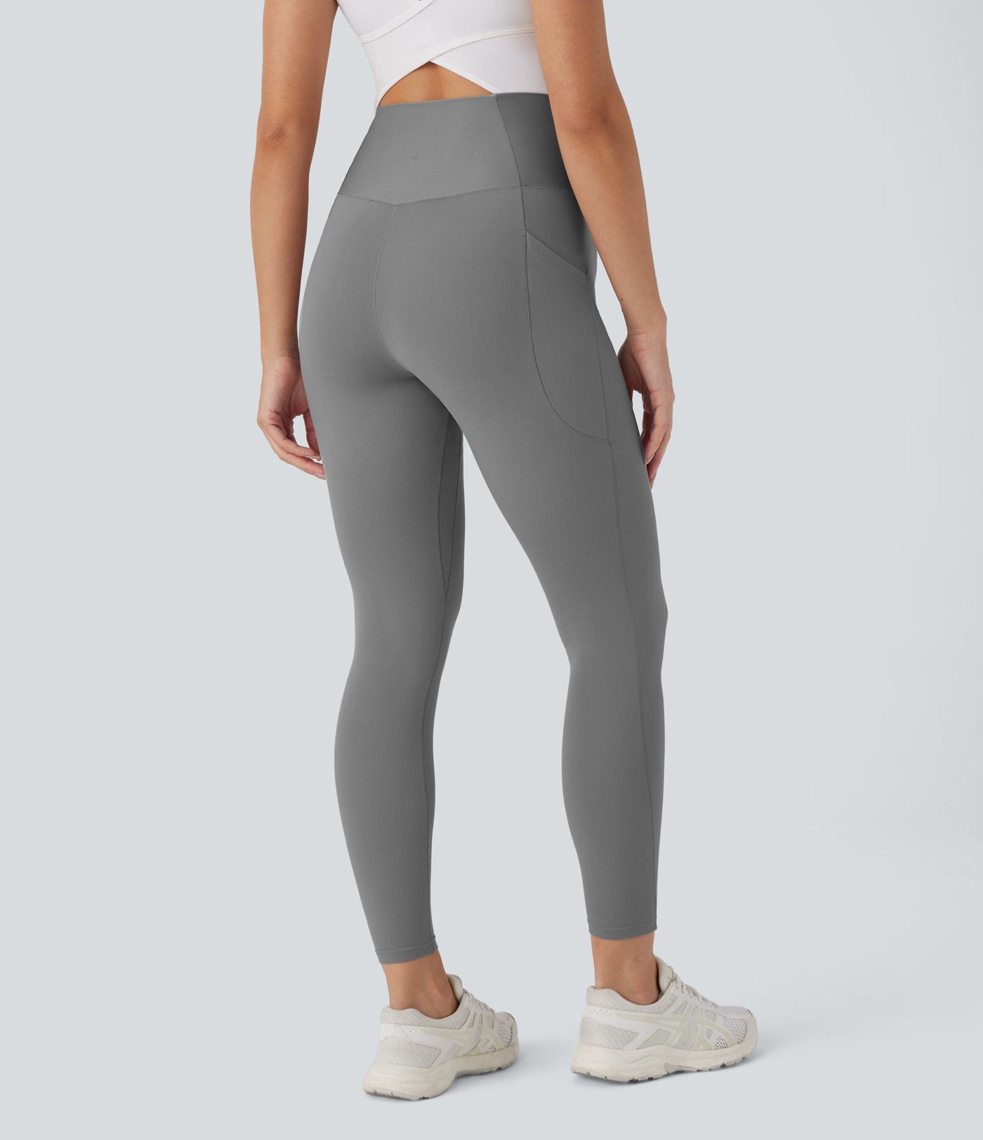 Leggings premamá yoga Softlyzero™ tiro súper alto bolsillo lateral cruzado 7/8 - UPF50+