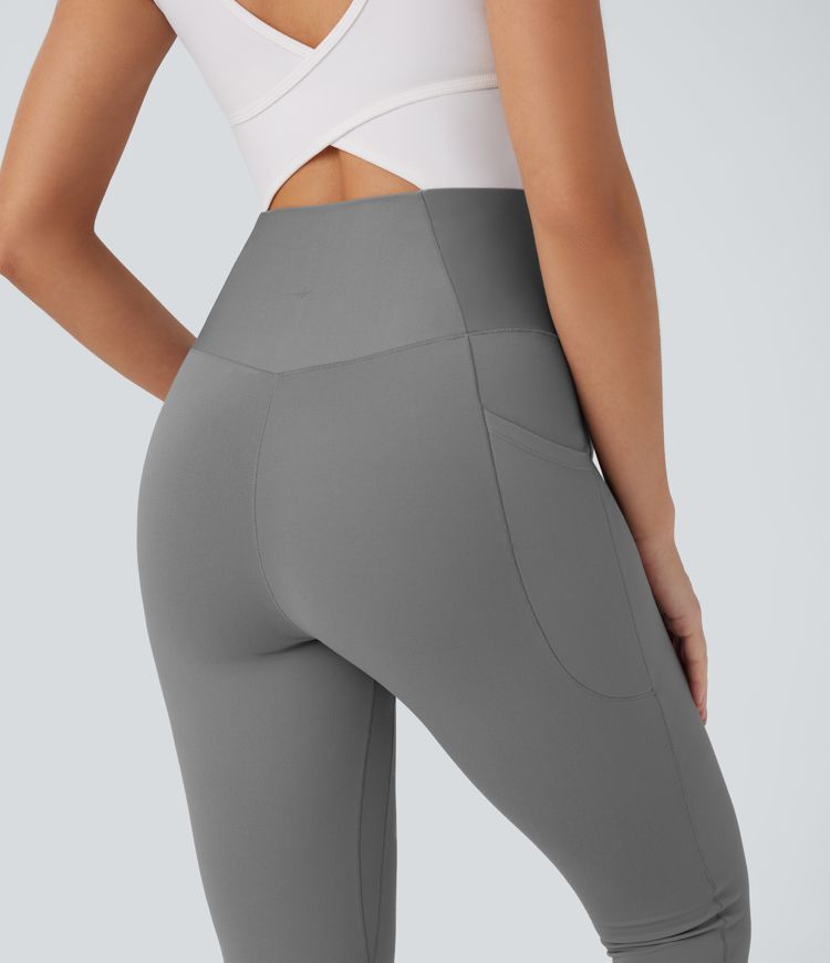 SoftlyZero™ Super High Waisted Crossover Pocket 7/8 Yoga Maternity Leggings-UPF50+