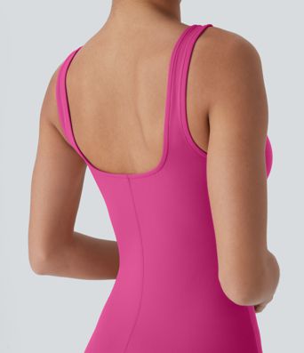 DayStretch Square Neck Bodycon Mini Dance Tank Dress