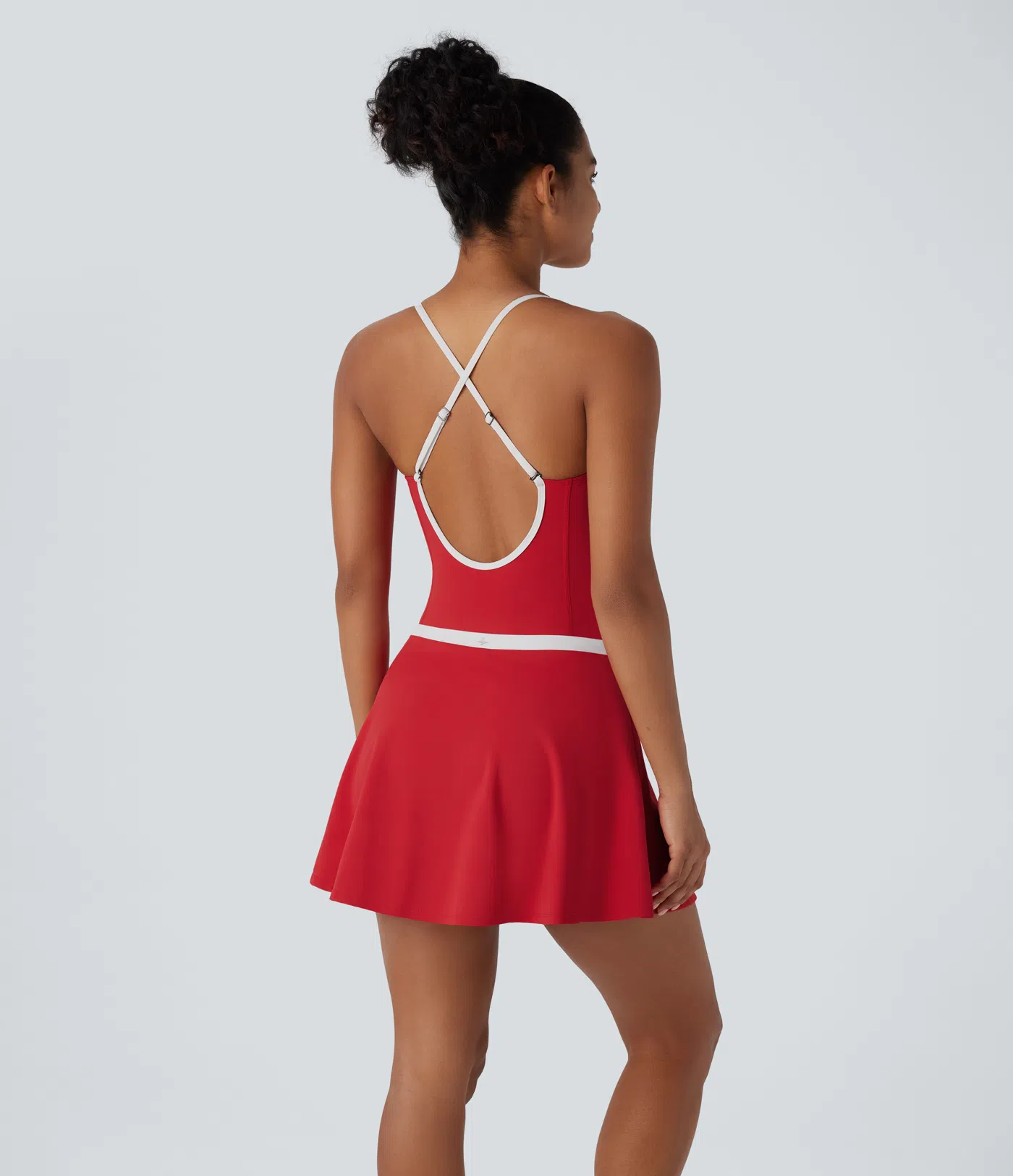 SoftlyZero™ Airy Color Block Pocket 2 Piece Set Cool Touch Yoga Bodysuit & Skirt