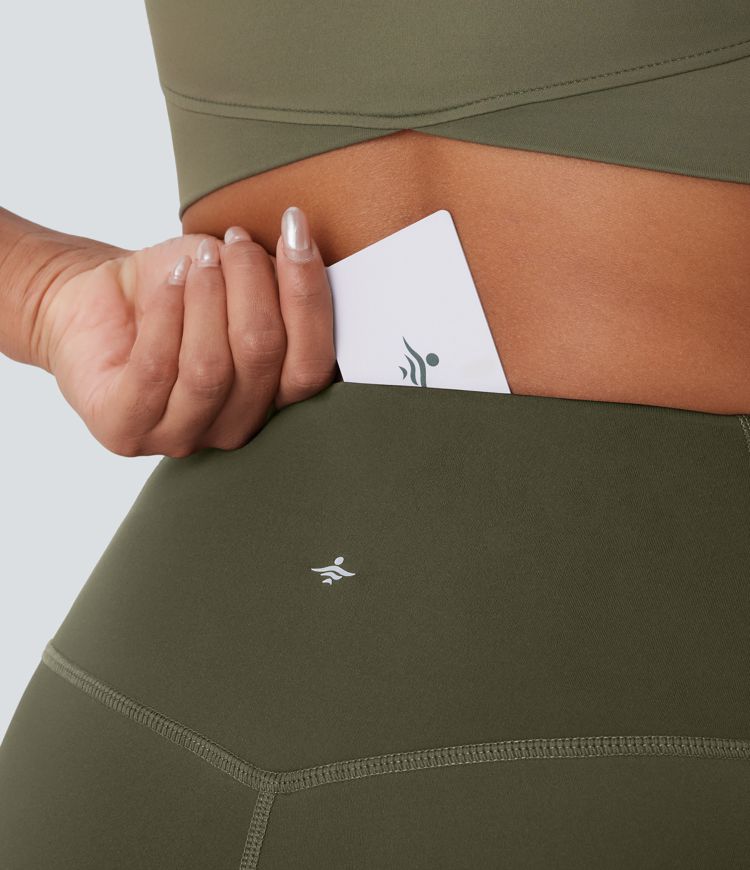 Wear-Resistant High Waisted Pockets Hiking Biker Shorts 7''