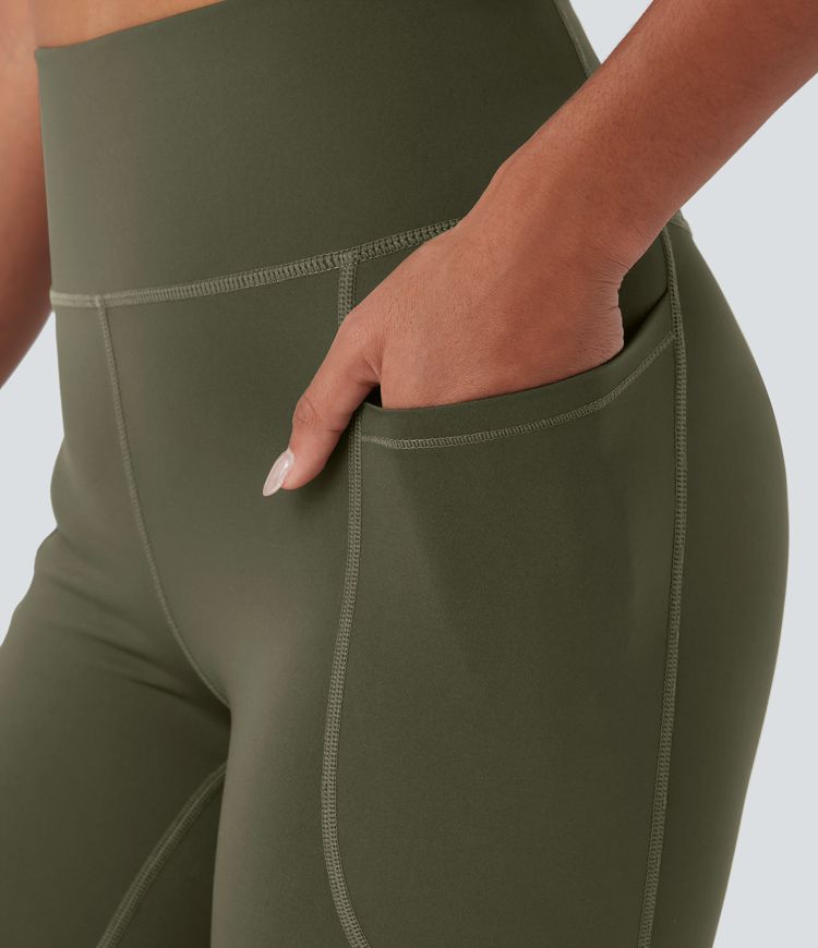 Wear-Resistant High Waisted Pockets Hiking Biker Shorts 7''