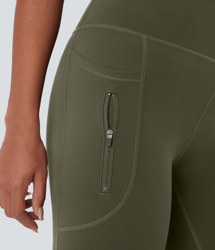 Wear-Resistant High Waisted Pockets Hiking Biker Shorts 7''