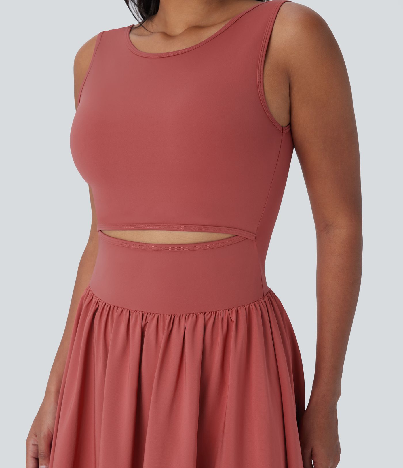 Vestido maxi Breezeful™ sin mangas corte secado rápido usar delante detrás