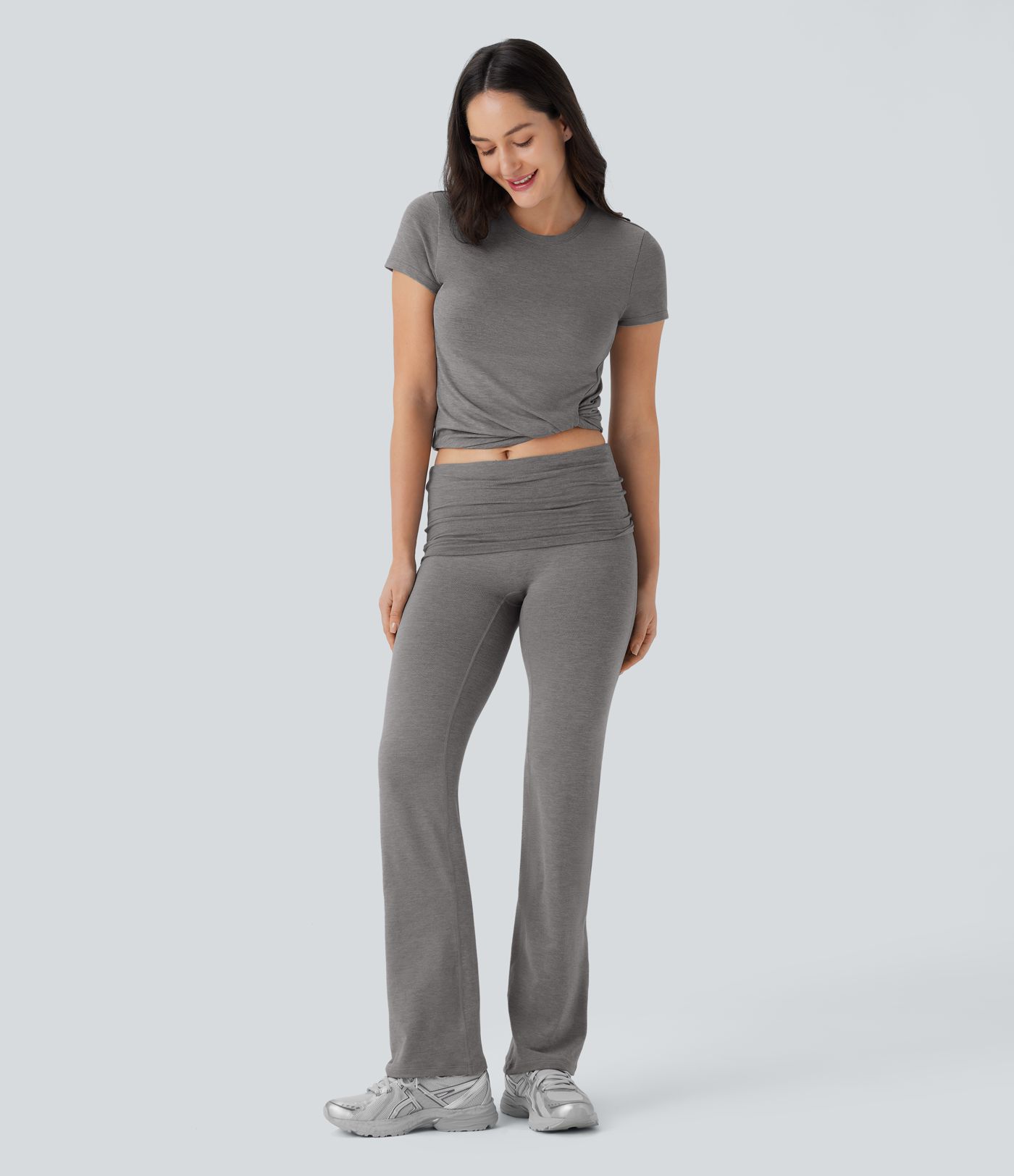 Pantalón yoga plegable tiro alto