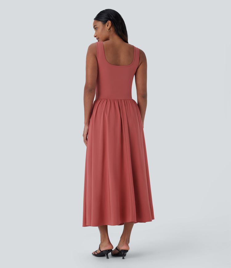 Vestido maxi Breezeful™ sin mangas corte secado rápido usar delante detrás