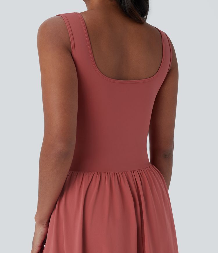 Vestido maxi Breezeful™ sin mangas corte secado rápido usar delante detrás