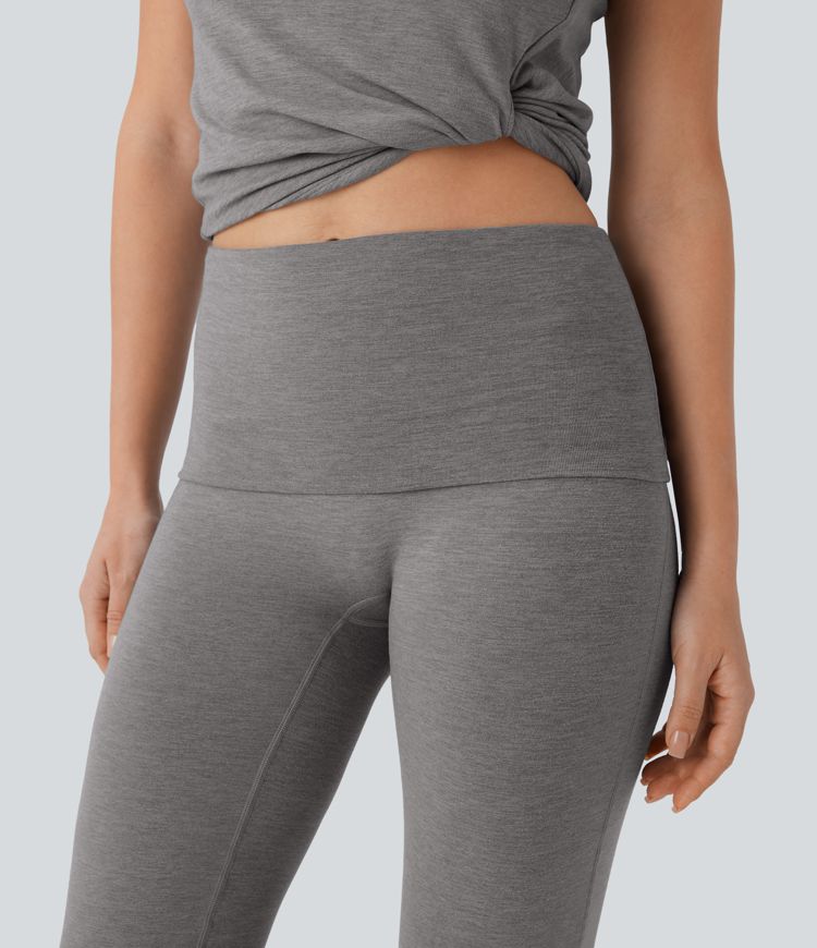 Pantalón yoga plegable tiro alto