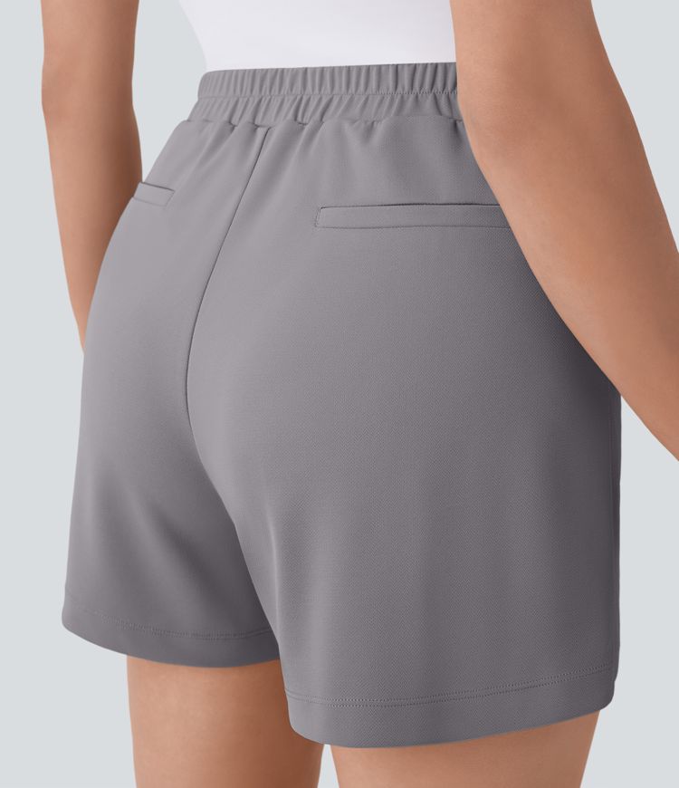 Short tailleur taille haute 10 cm avec poches latérales