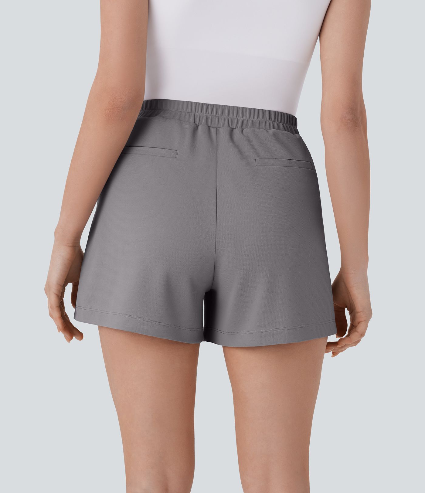 Short tailleur taille haute 10 cm avec poches latérales