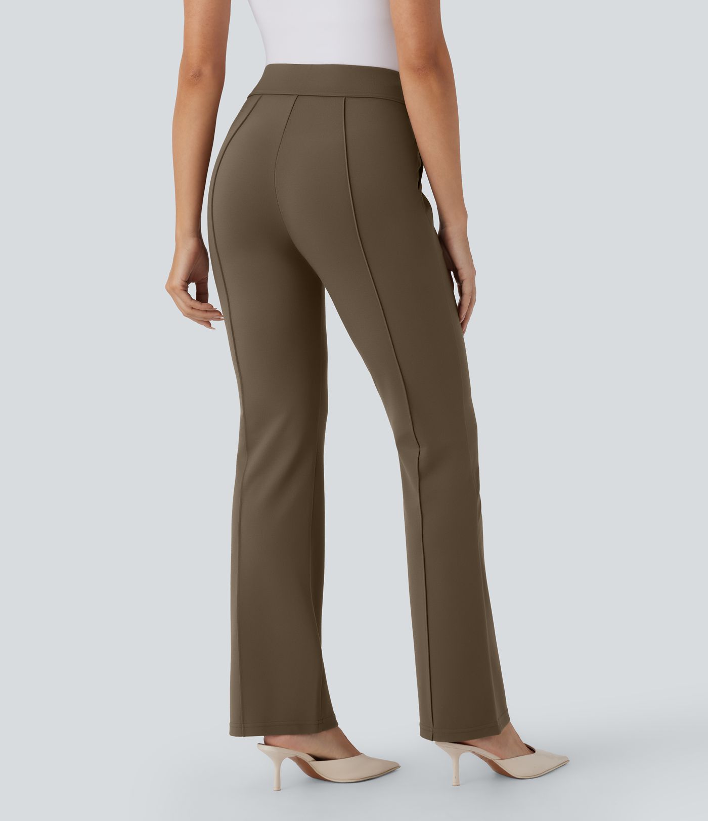 Pantalón Halara Flex™ oficina tiro alto bolsillo lateral corte acampanado