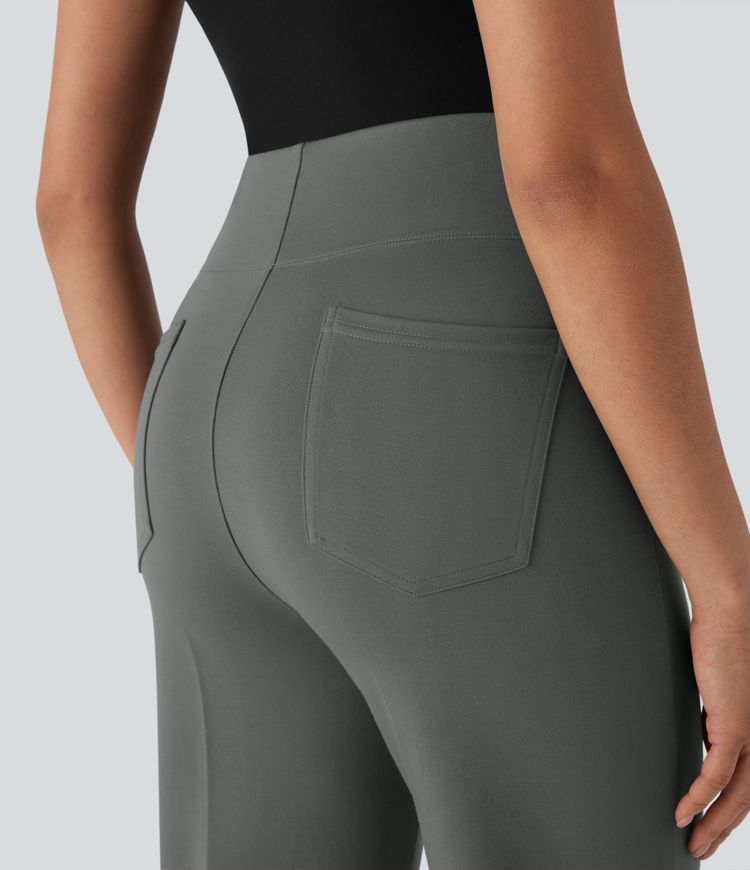 Halara Flex™ SculptKnit High Waisted Tummy Control Pocket Cropped Work Trousers