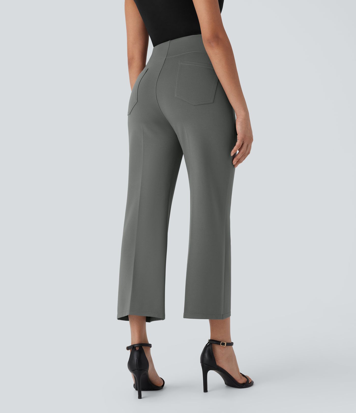 Halara Flex™ SculptKnit High Waisted Tummy Control Pocket Cropped Work Trousers