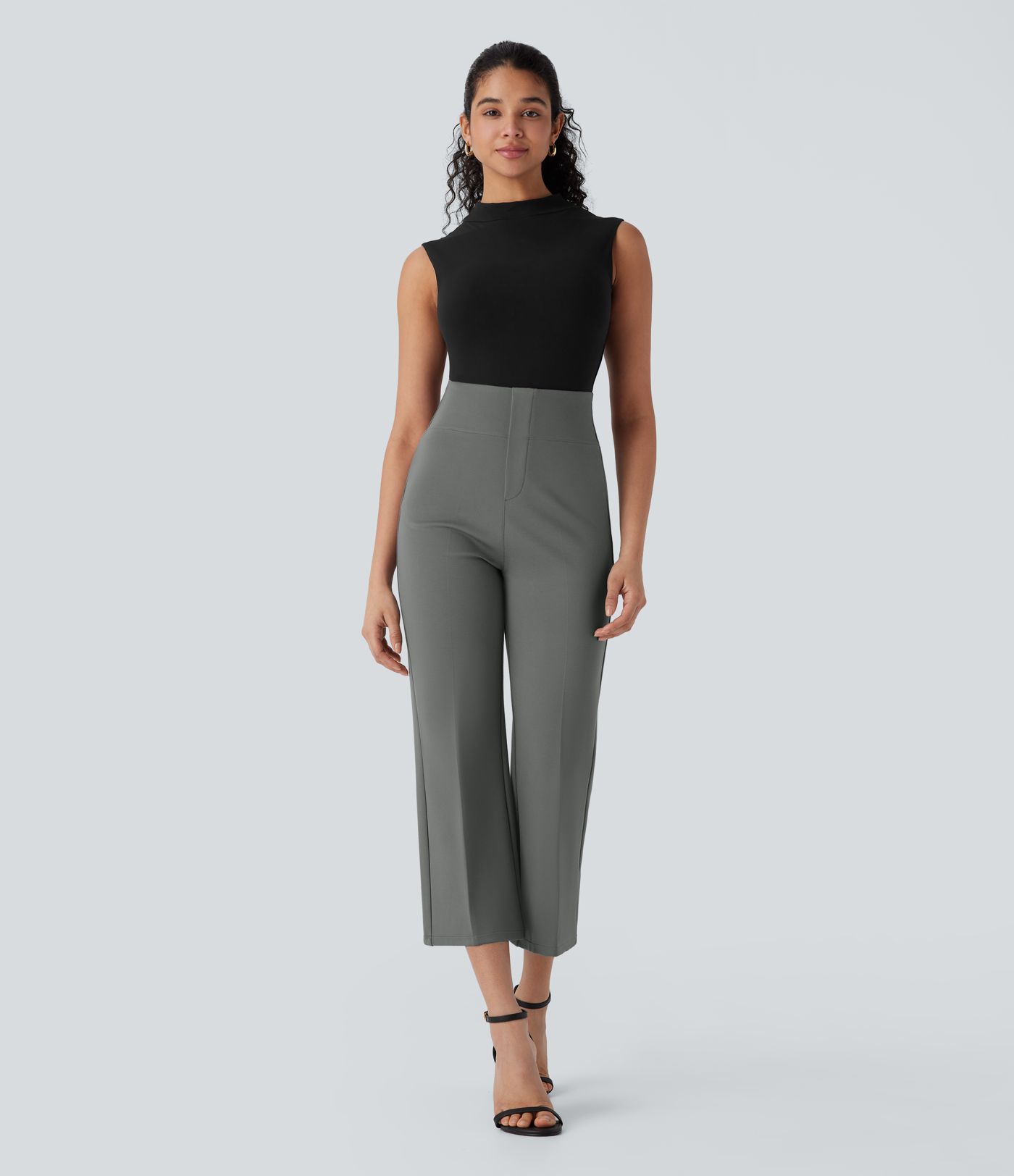 Halara Flex™ SculptKnit High Waisted Tummy Control Pocket Cropped Work Trousers