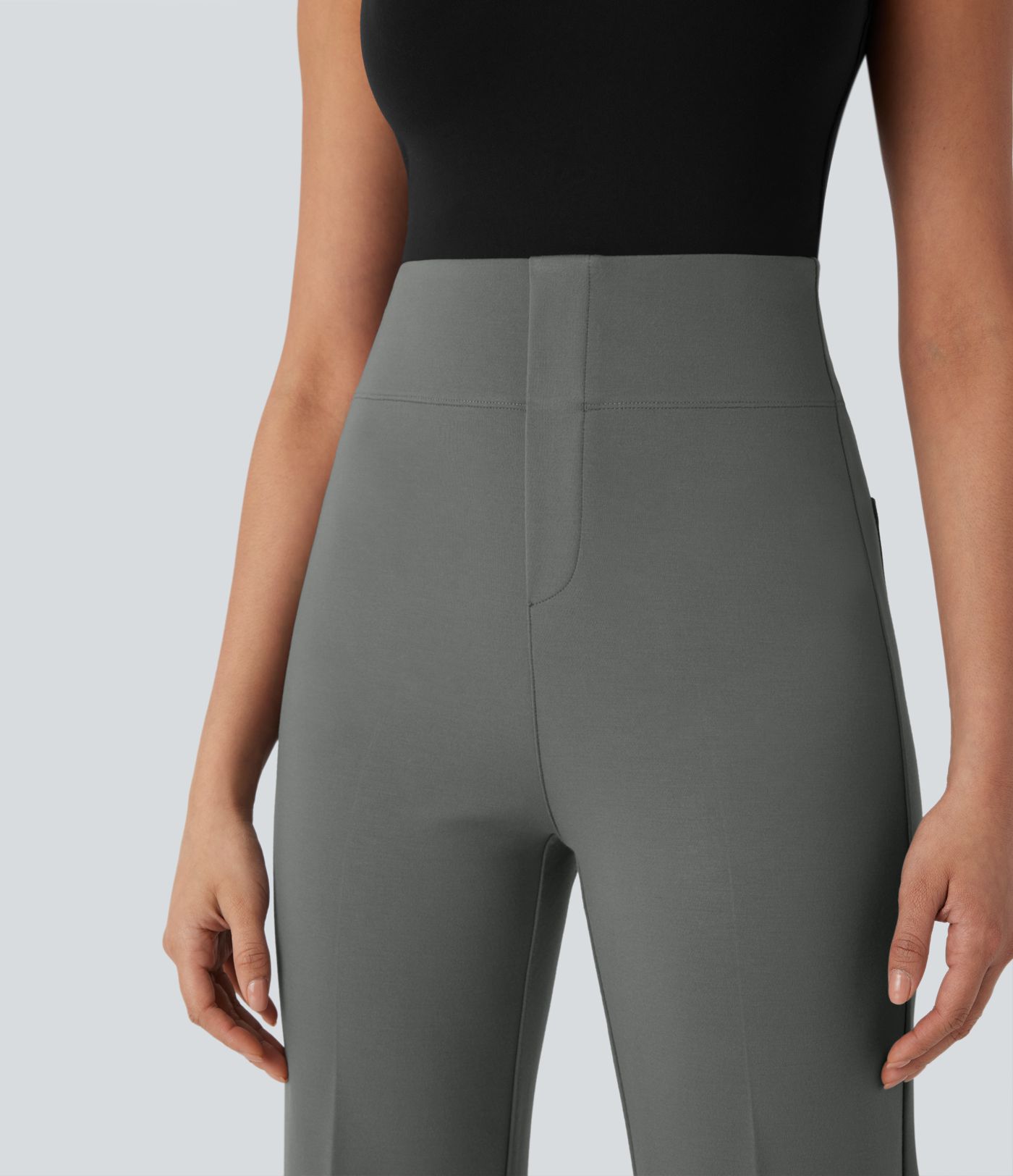 Halara Flex™ SculptKnit High Waisted Tummy Control Pocket Cropped Work Trousers