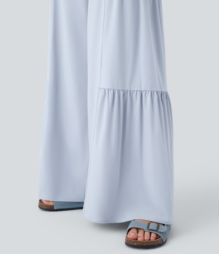 Breezeful™ Mid Rise Lace Up Flowy Wide Leg Quick Dry Pants