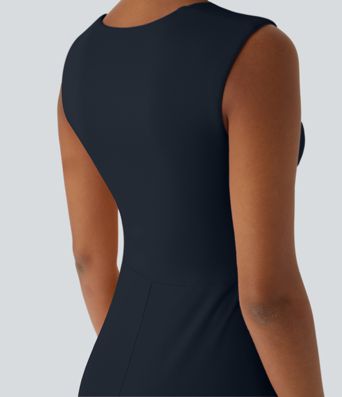 Square Neck Sleeveless Jumpsuit