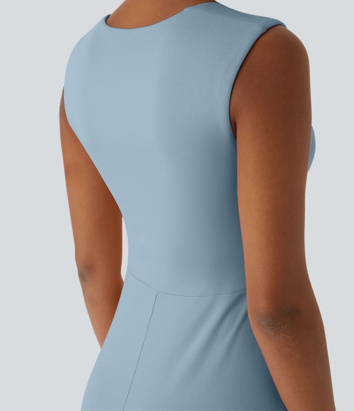 Square Neck Sleeveless Party Jumpsuit