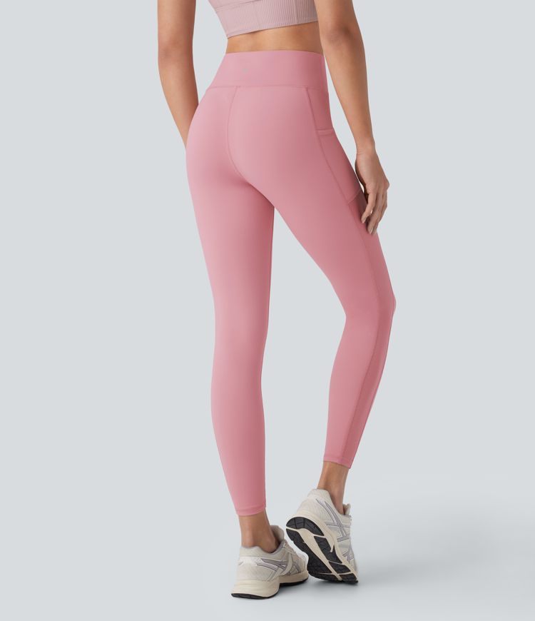 SoftlyZero™ Plush High Waisted Pocket Contrast Mesh 7/8 Yoga Leggings