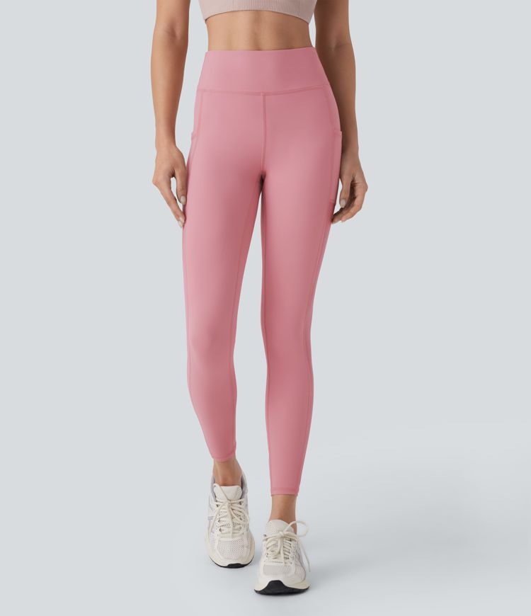 SoftlyZero™ Plush High Waisted Pocket Contrast Mesh 7/8 Yoga Leggings