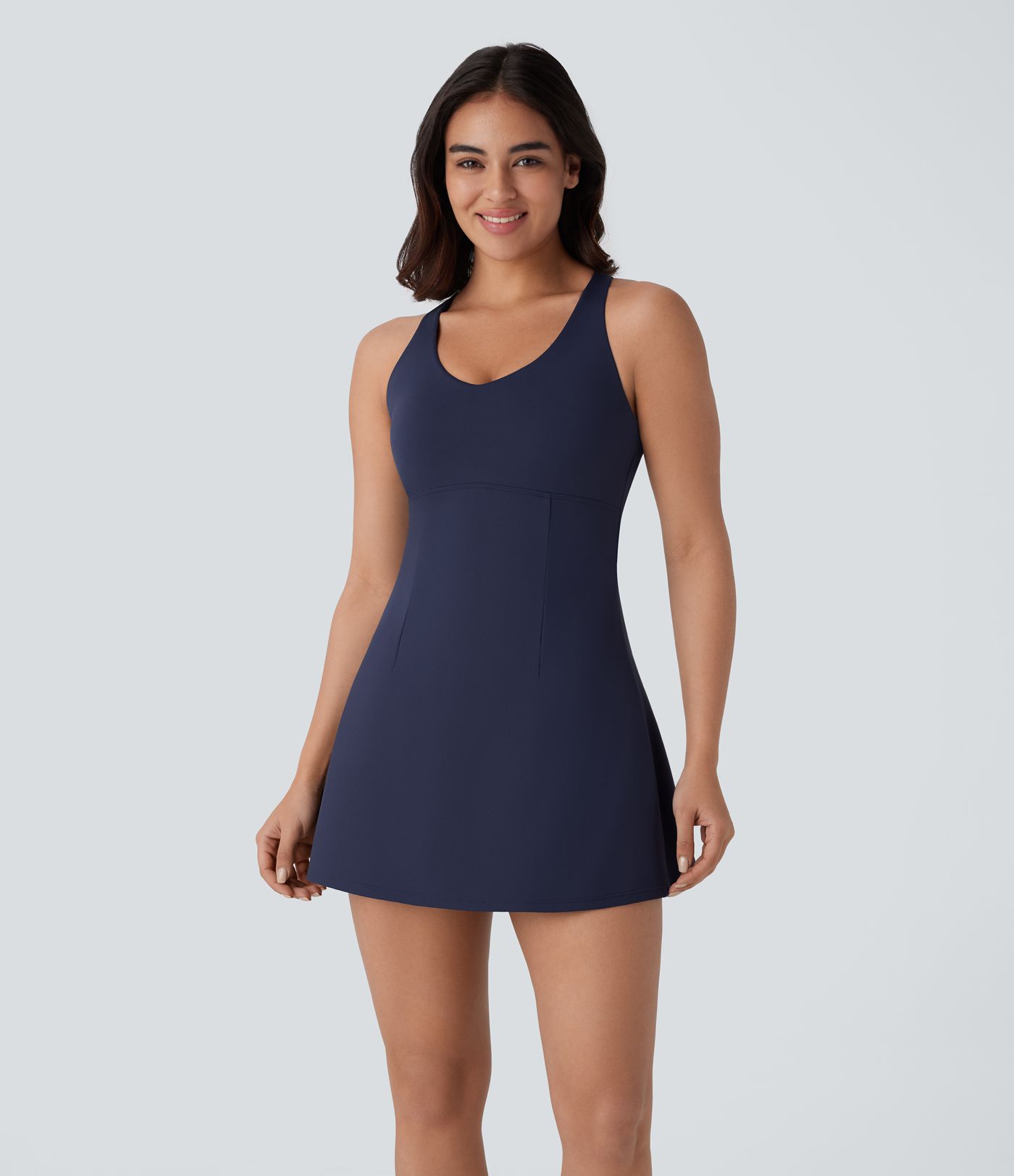 Vestido Mini Softlyzero™ Airy deportivo baile sin espalda entrecruzado tacto fresco - UPF 50+