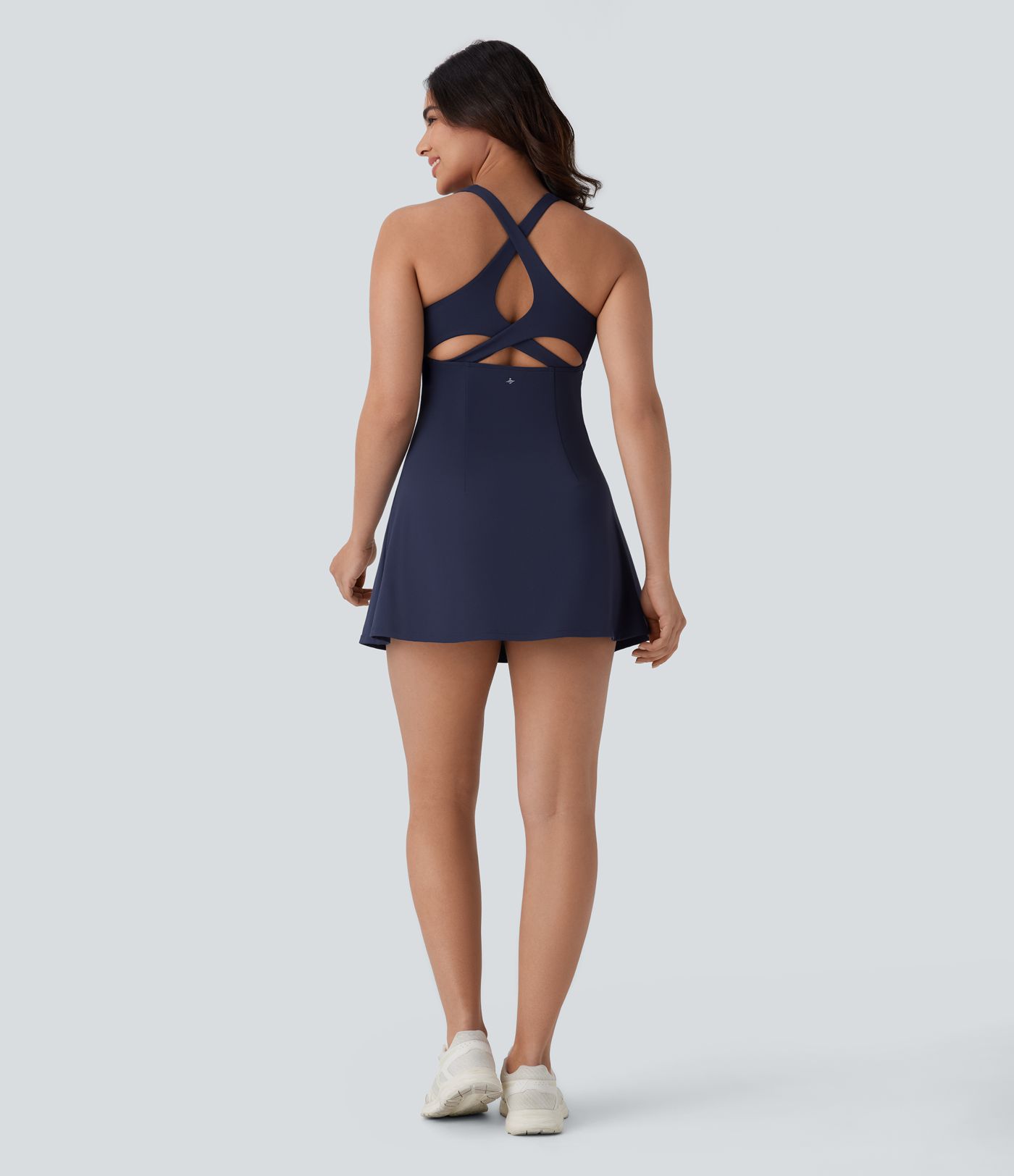Vestido Mini Softlyzero™ Airy deportivo baile sin espalda entrecruzado tacto fresco - UPF 50+