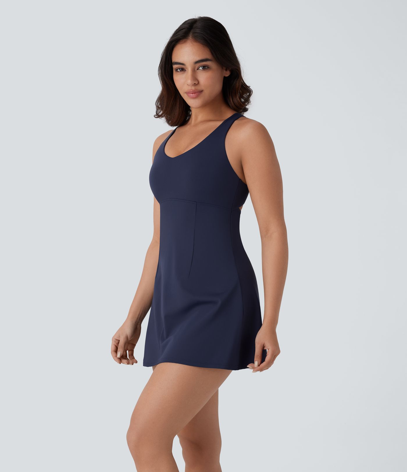 Vestido Mini Softlyzero™ Airy deportivo baile sin espalda entrecruzado tacto fresco - UPF 50+