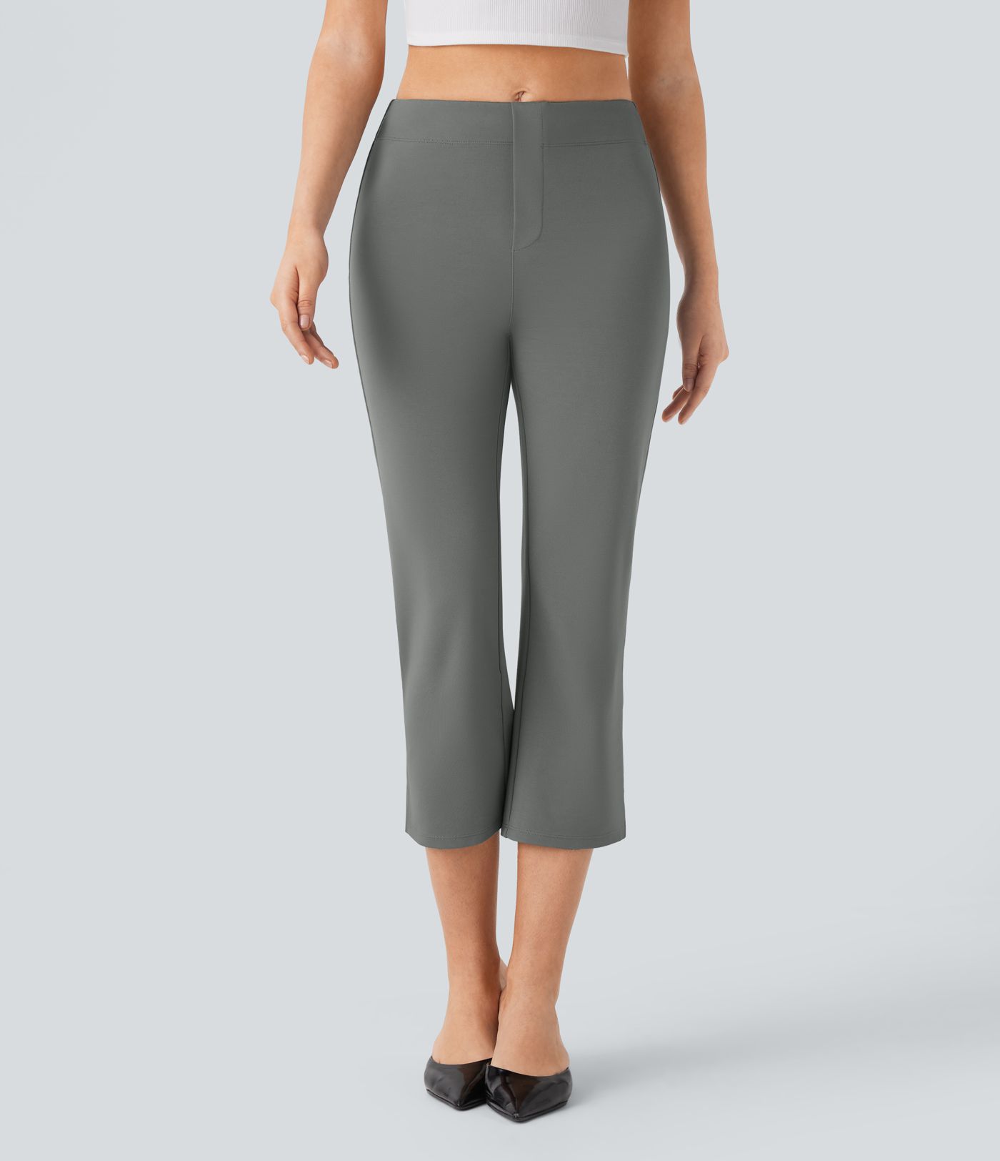 Pantalon tailleur capri taille moyenne Halara Flex™ SculptKnit avec poches