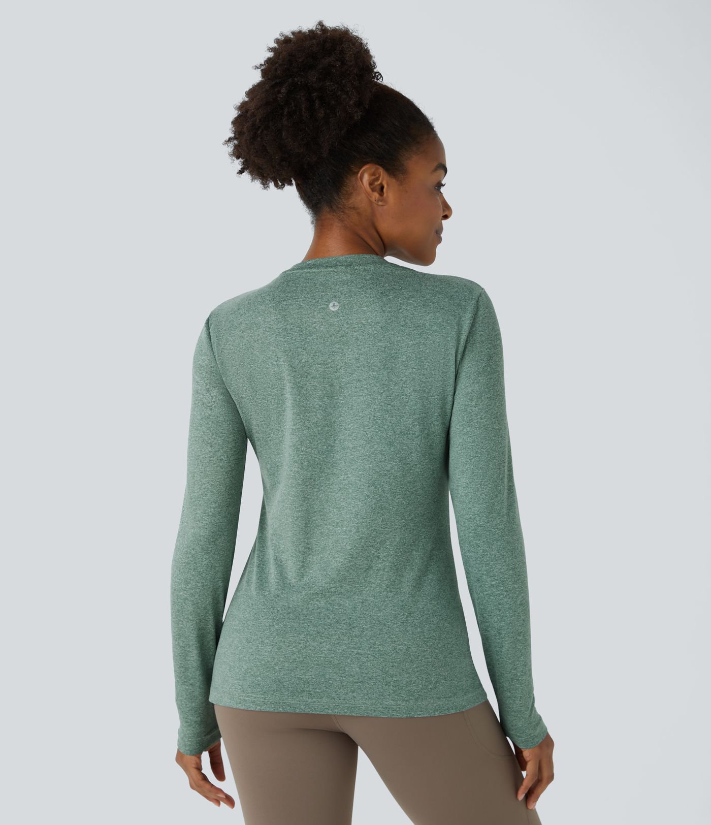 Round Neck Long Sleeve Hiking Sports Top