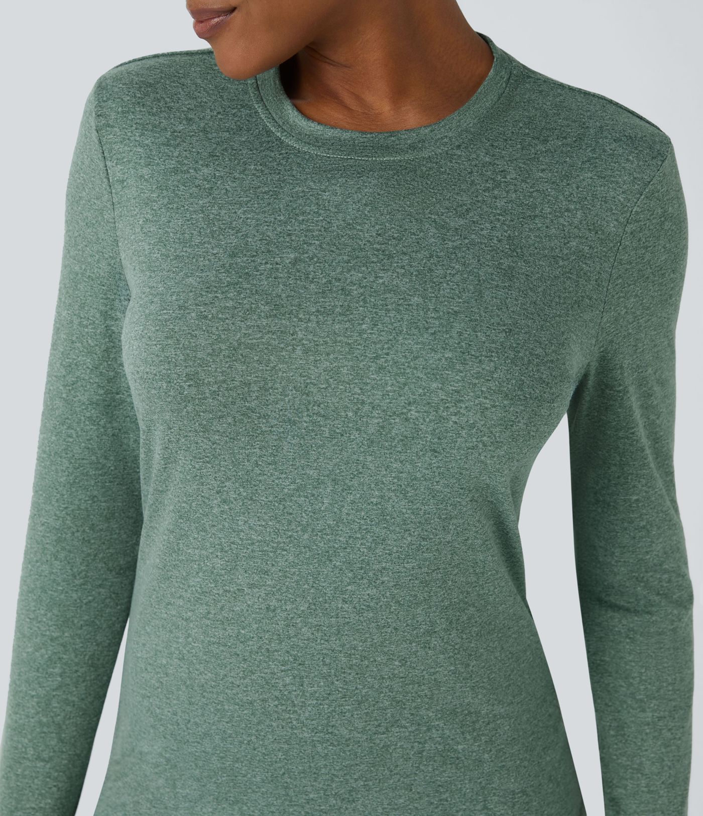 Round Neck Long Sleeve Hiking Sports Top