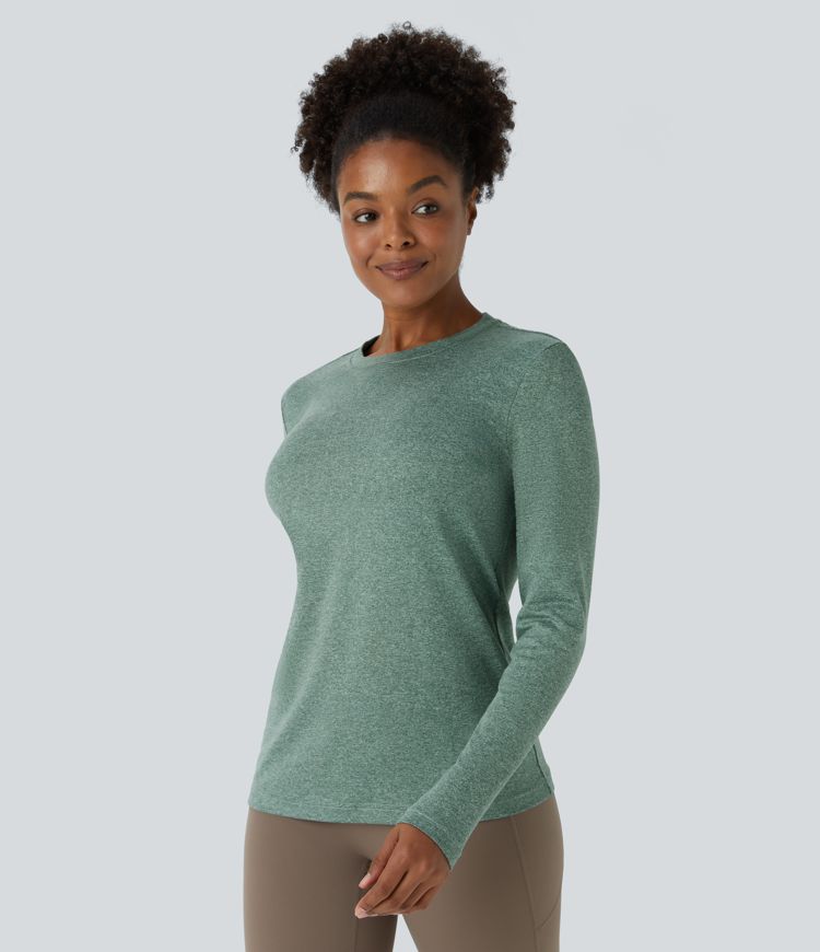 Round Neck Long Sleeve Hiking Sports Top