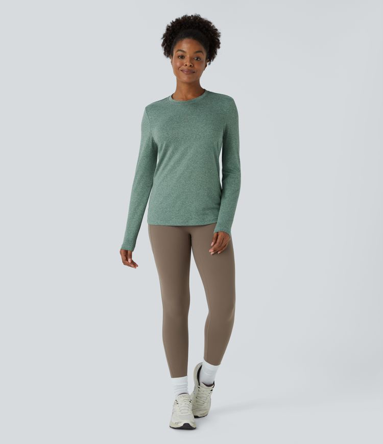 Round Neck Long Sleeve Hiking Sports Top