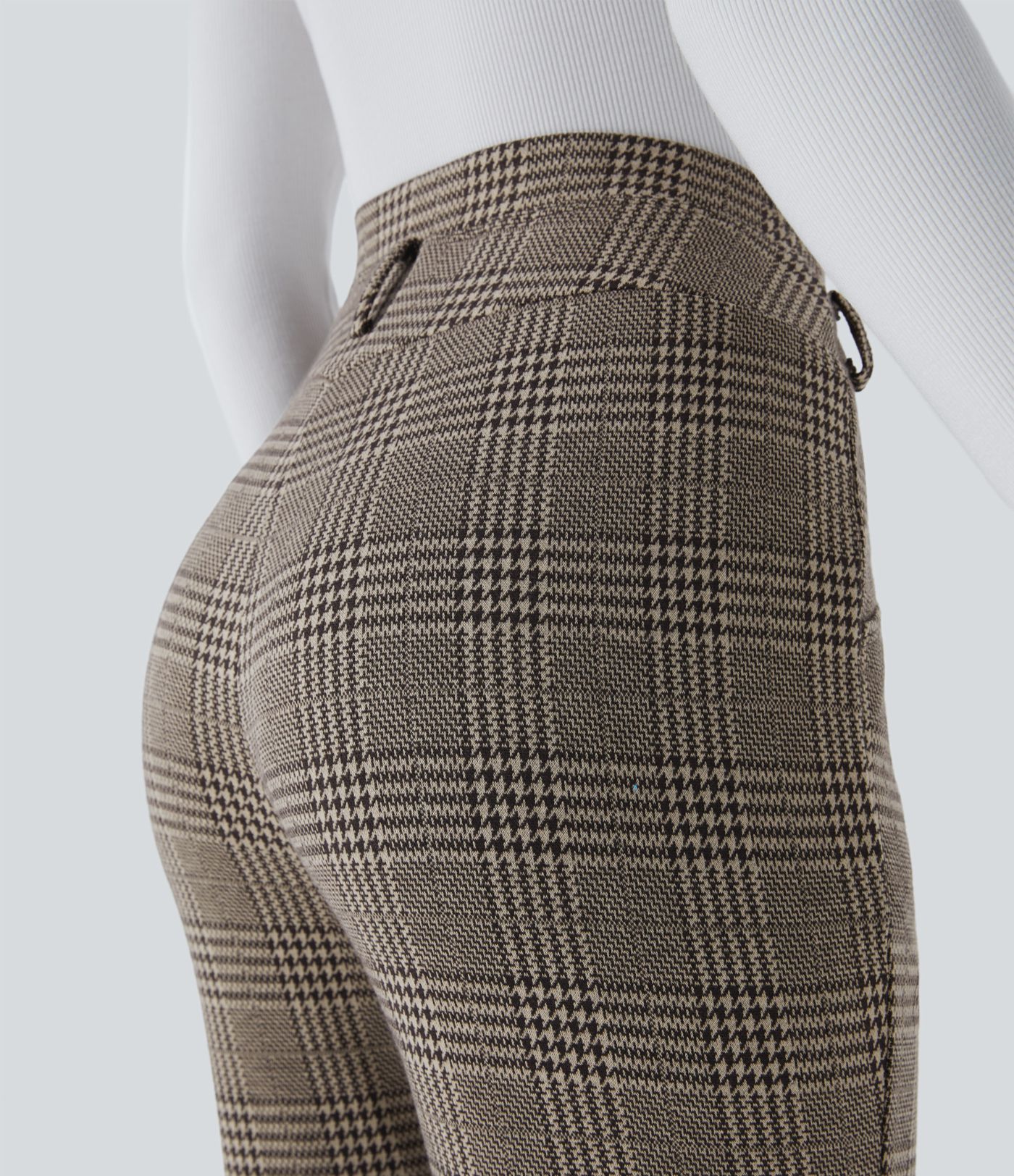 Halara Flex™ Super High Waisted Pocket Houndstooth Plaid Work Pants
