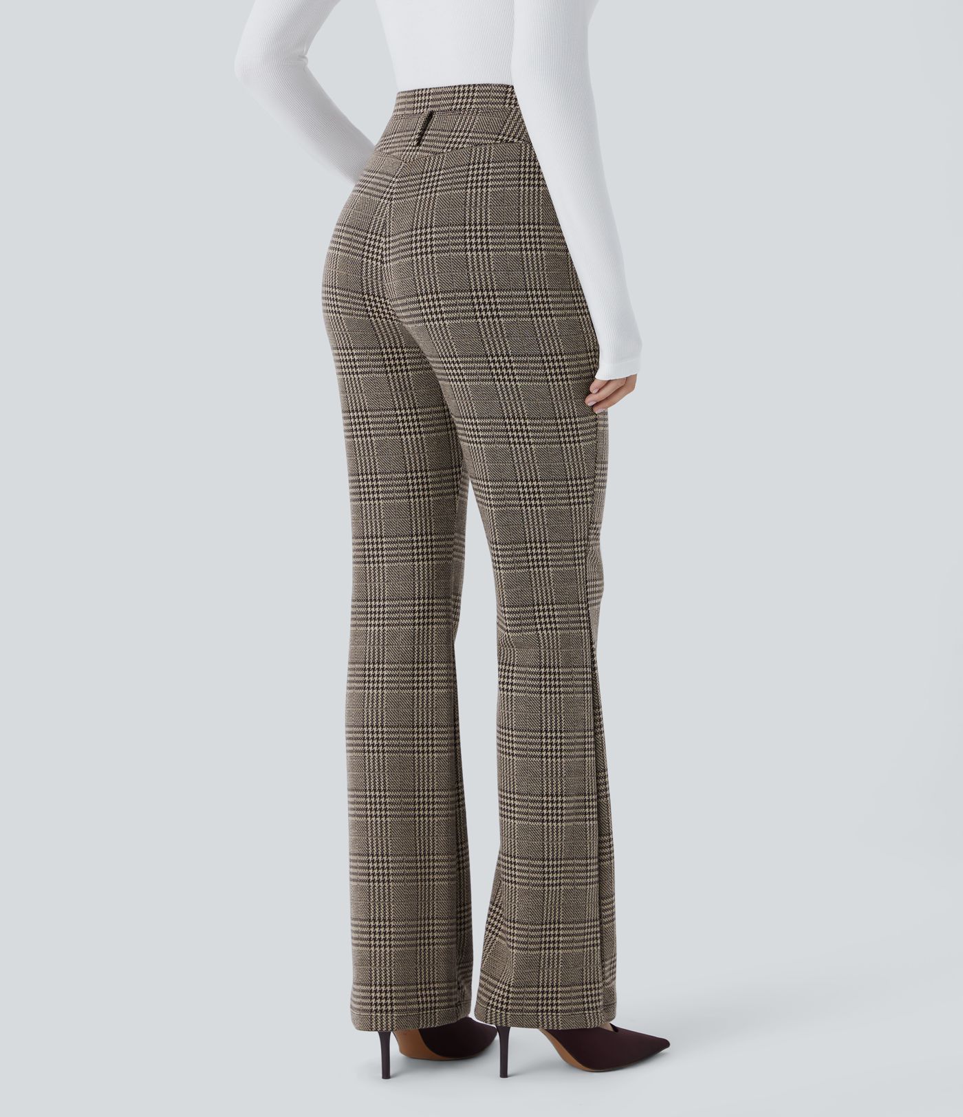 Halara Flex™ Super High Waisted Pocket Houndstooth Plaid Work Pants